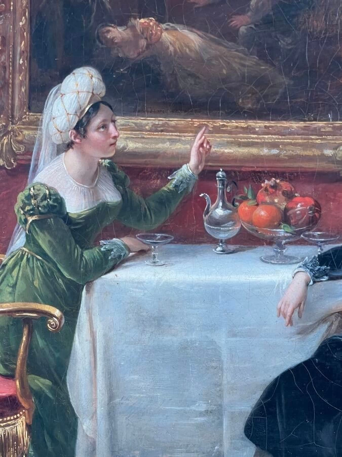 Spiegazione del dipinto del Matrimonio di Vengeance (Gil Blas) - dettaglio 1